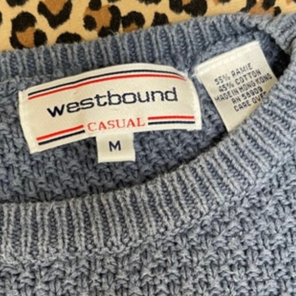 Vintage Sweater Patchwork Mixed Print Medium Pull… - image 3